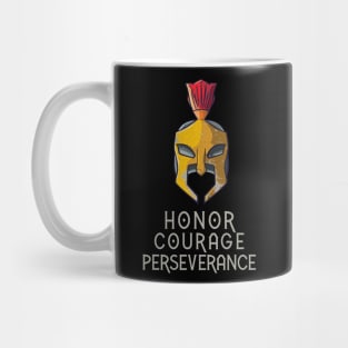 Spartan Honor Courage Perseverance Mug